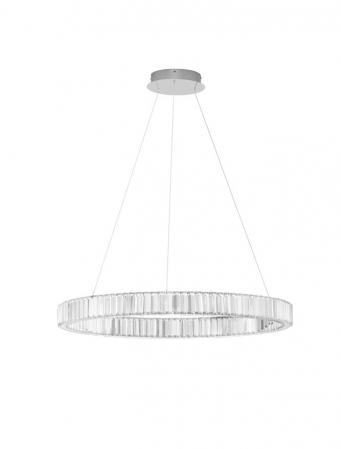 ILUMINAT - 9333067 Lustra Nova Luce AURELIA LED 47W 4895lm 3500K Metal & Crystal Chrome Dimabil Triac IP20