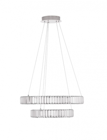 ILUMINAT - 9333068 Lustra Nova Luce AURELIA LED 92W 7670lm 3500K Metal & Crystal Chrome Dimabil Triac IP20