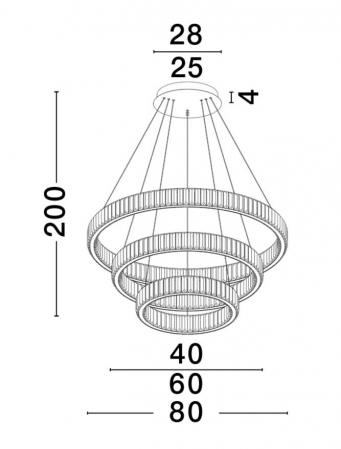 9333069 Lustra Nova Luce AURELIA LED 92W 7670lm 3500K Metal & Crystal Gold Dimabil Triac IP20 [7]