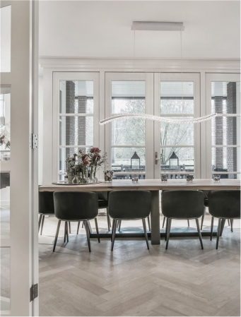 9333070 Lustra Nova Luce AURELIA LED 43W 3351lm 3500K Metal & Crystal Chrome Dimabil Triac IP20 [1]