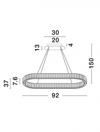 9333073 Lustra Nova Luce AURELIA LED 48W 4505lm 3500K Metal & Crystal Gold Dimabil Triac IP20 [7]