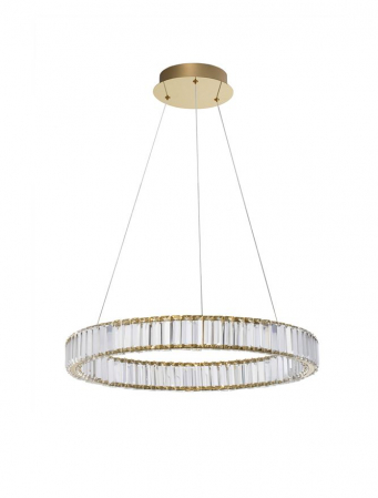 9333075 Lustra Nova Luce AURELIA LED 41W 4647lm 3500K Metal & Crystal Gold Dimabil Triac IP20