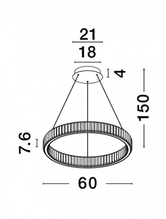 9333075 Lustra Nova Luce AURELIA LED 41W 4647lm 3500K Metal & Crystal Gold Dimabil Triac IP20 [6]