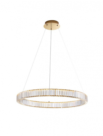 9333076 Lustra Nova Luce AURELIA LED 47W 4895lm 3500K Metal & Crystal Gold Dimabil Triac IP20