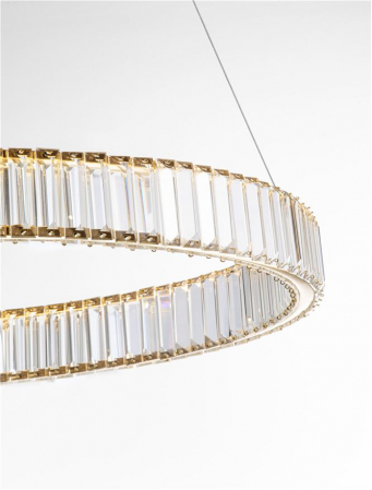 9333076 Lustra Nova Luce AURELIA LED 47W 4895lm 3500K Metal & Crystal Gold Dimabil Triac IP20 [4]