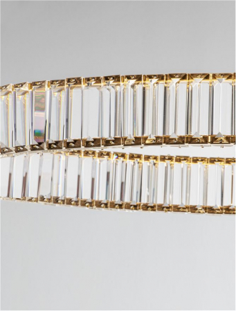 9333076 Lustra Nova Luce AURELIA LED 47W 4895lm 3500K Metal & Crystal Gold Dimabil Triac IP20 [5]