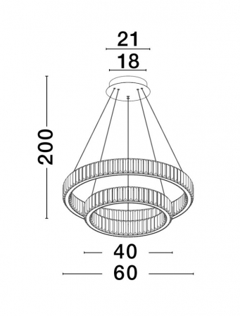 9333077 Lustra Nova Luce AURELIA LED 46W 4328lm 3500K Metal & Crystal Gold Dimabil Triac IP20 [4]