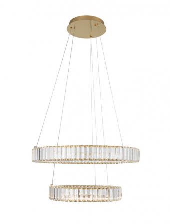 9333077 Lustra Nova Luce AURELIA LED 46W 4328lm 3500K Metal & Crystal Gold Dimabil Triac IP20