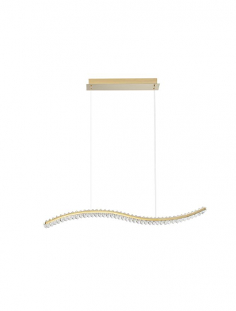 9333078 Lustra Nova Luce AURELIA LED 43W 3351lm 3500K Metal & Crystal Gold Dimabil Triac IP20