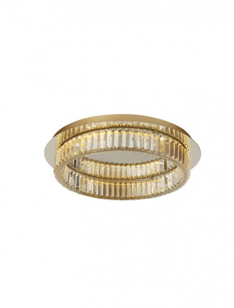 9333079 Plafoniera Nova Luce AURELIA LED 29W 1481lm 3500K Metal & Crystal Gold Dimabil Triac IP20