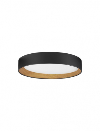 Plafoniere - 9345527 Plafoniera Nova Luce STAKE LED 40W 2312lm 3000K Aluminium & Wood & Acrylic Sandy Black Dimabil Triac IP20