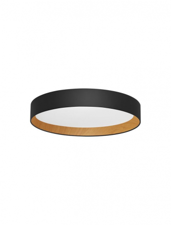 Plafoniere - 9345529 Plafoniera Nova Luce STAKE LED 50W 3166lm 3000K Aluminium & Wood & Acrylic Sandy Black Dimabil Triac IP20