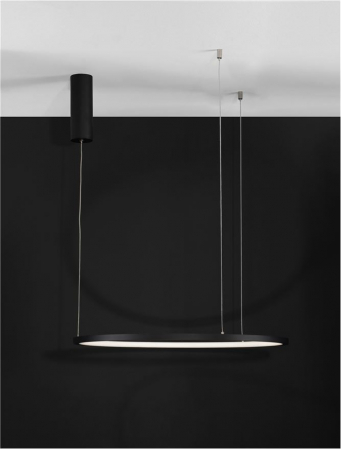 9345601 Lustra Nova Luce TARQUIN LED 37W 1274lm 3000K Aluminium & Acrylic Sandy Black Dimabil Triac IP20 [1]