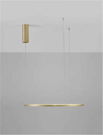 9345602 Lustra Nova Luce TARQUIN LED 37W 1274lm 3000K Aluminium & Acrylic Brass Gold Dimabil Triac IP20 [8]