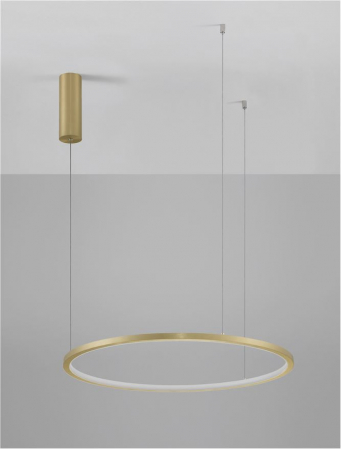 9345602 Lustra Nova Luce TARQUIN LED 37W 1274lm 3000K Aluminium & Acrylic Brass Gold Dimabil Triac IP20 [5]