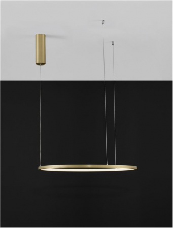 9345602 Lustra Nova Luce TARQUIN LED 37W 1274lm 3000K Aluminium & Acrylic Brass Gold Dimabil Triac IP20 [9]