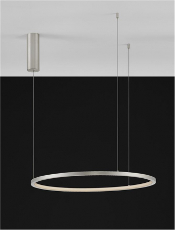 9345603 Lustra Nova Luce TARQUIN LED 37W 1274lm 3000K Aluminium & Acrylic Brushed Champagne Silver Dimabil Triac IP20 [1]