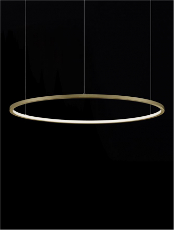 9345606 Lustra Nova Luce TARQUIN LED 46W 1708lm 3000K Aluminium & Acrylic Brass Gold Dimabil Triac IP20 [1]