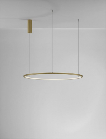 9345606 Lustra Nova Luce TARQUIN LED 46W 1708lm 3000K Aluminium & Acrylic Brass Gold Dimabil Triac IP20 [3]