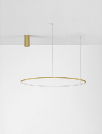 9345610 Lustra Nova Luce TARQUIN LED 59W 2144lm 3000K Aluminium & Acrylic Brass Gold Dimabil Triac IP20 [2]