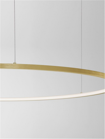 9345610 Lustra Nova Luce TARQUIN LED 59W 2144lm 3000K Aluminium & Acrylic Brass Gold Dimabil Triac IP20 [4]