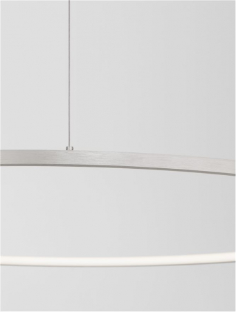 9345611 Lustra Nova Luce TARQUIN LED 59W 2144lm 3000K Aluminium & Acrylic Brushed Champagne Silver Dimabil Triac IP20 [4]