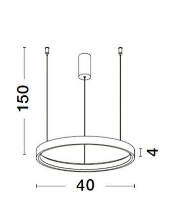 9345614 Lustra Nova Luce PERRINE LED 22W 1540lm 3000K Aluminium & Acrylic Bruched Champagne Silver Dimabil Triac IP20 [7]