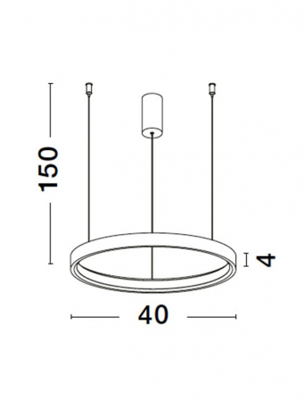 9345615 Lustra Nova Luce PERRINE LED 22W 1540lm 3000K Aluminium & Acrylic Brushed Gold Dimabil Triac IP20 [7]