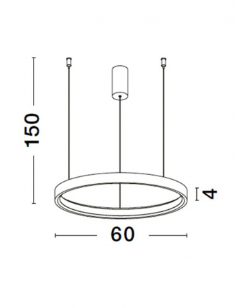 9345617 Lustra Nova Luce PERRINE LED 40W 2800lm 3000K Aluminium & Acrylic Sandy White Dimabil Triac IP20 [7]