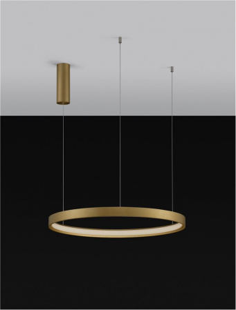 9345619 Lustra Nova Luce PERRINE LED 40W 2800lm 3000K Aluminium & Acrylic Brushed Gold Dimabil Triac IP20 [1]