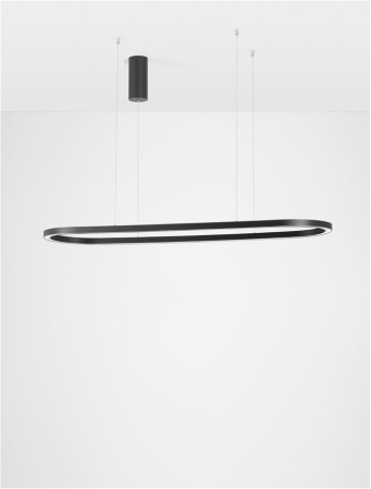 9345624 Lustra Nova Luce CUPPE LED 56W 6989lm 3000K Aluminum & Acrylic Sandy Black Dimabil Triac IP20 [2]