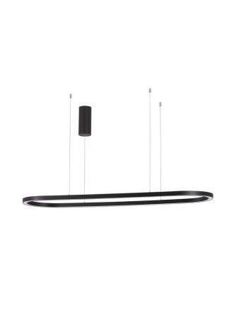Lustre - 9345624 Lustra Nova Luce CUPPE LED 56W 6989lm 3000K Aluminum & Acrylic Sandy Black Dimabil Triac IP20