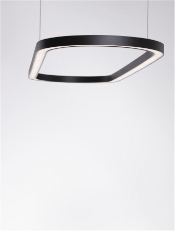 9345624 Lustra Nova Luce CUPPE LED 56W 6989lm 3000K Aluminum & Acrylic Sandy Black Dimabil Triac IP20 [6]