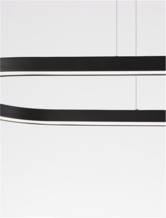 9345624 Lustra Nova Luce CUPPE LED 56W 6989lm 3000K Aluminum & Acrylic Sandy Black Dimabil Triac IP20 [4]