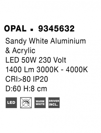 9345632 Plafoniera Nova Luce MORBIDO LED 48W 3730lm 2700K - 4000K Aluminium & Acrylic Sandy Black Dimabil CCT IP20 [8]