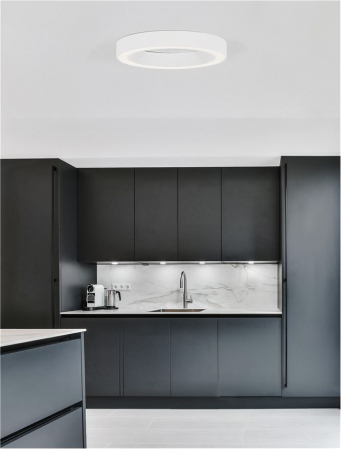 9345632 Plafoniera Nova Luce MORBIDO LED 48W 3730lm 2700K - 4000K Aluminium & Acrylic Sandy Black Dimabil CCT IP20 [1]