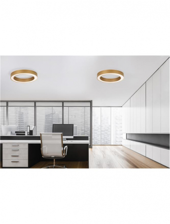 9345634 Plafoniera Nova Luce MORBIDO LED 48W 3730lm 2700K - 4000K Aluminium & Acrylic Brass Gold Dimabil CCT IP20 [1]