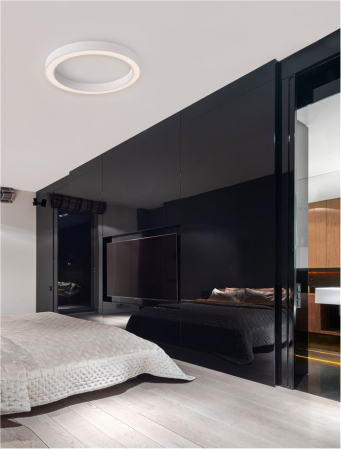 9345635 Plafoniera Nova Luce MORBIDO LED 48W 3730lm 2700K - 4000K Aluminium & Acrylic Sandy Black Dimabil CCT IP20 [1]