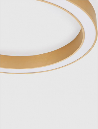 9345637 Plafoniera Nova Luce MORBIDO LED 48W 3730lm 2700K - 4000K Aluminium & Acrylic Brass Gold Dimabil CCT IP20 [4]