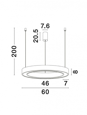 9345638 Lustra Nova Luce MORBIDO LED 48W 3268lm 2700K - 4000K Aluminium & Acrylic Sandy White Dimabil CCT IP20 [1]