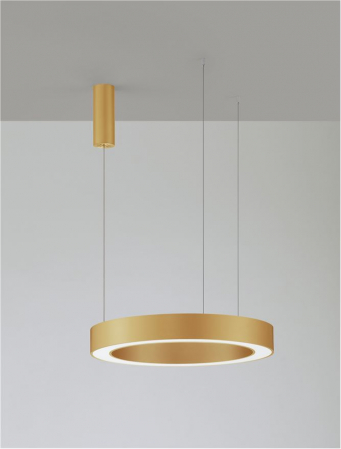 9345640 Lustra Nova Luce MORBIDO LED 48W 3268lm 2700K - 4000K Aluminium & Acrylic Brass Gold Dimabil CCT IP20 [1]