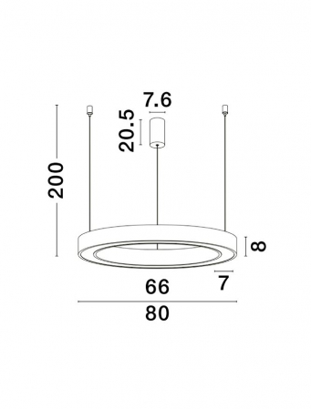 9345642 Lustra Nova Luce MORBIDO LED 59W 4076lm 2700K - 4000K Aluminium & Acrylic Sandy Black Dimabil CCT IP20 [2]