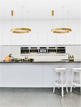 9345643 Lustra Nova Luce MORBIDO LED 59W 4076lm 2700K - 4000K Aluminium & Acrylic Brass Gold Dimabil CCT IP20 [1]