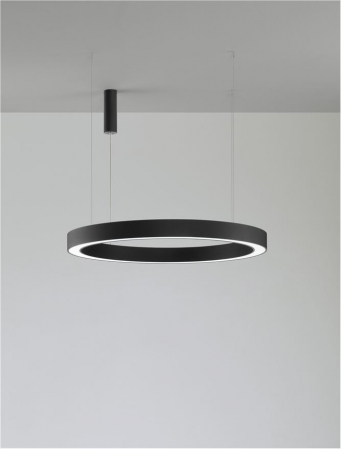 9345645 Lustra Nova Luce MORBIDO LED 80W 4373lm 2700K - 4000K Aluminium & Acrylic Sandy Black Dimabil CCT IP20 [2]