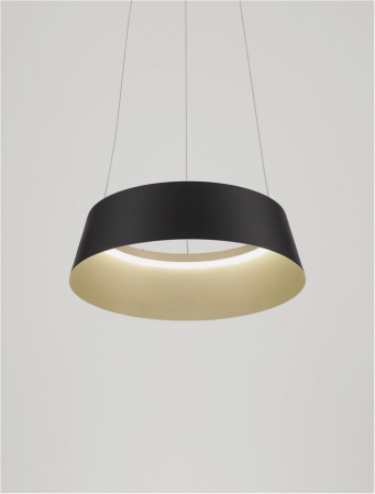 9345656 Lustra Nova Luce ALBA LED 42W 1279lm 3000K Aluminium Sandy Black & Gold Dimabil Triac IP20 [1]