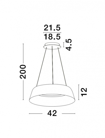 9345656 Lustra Nova Luce ALBA LED 42W 1279lm 3000K Aluminium Sandy Black & Gold Dimabil Triac IP20 [2]