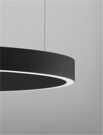 9345660 Lustra Nova Luce ELOWEN LED 60W 2552lm 3000K Aluminium & Acrylic Sandy Black Dimabil Triac IP20 [1]