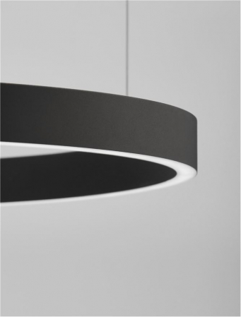 9345664 Lustra Nova Luce ELOWEN LED 77W 3326lm 3000K Aluminium & Acrylic Sandy Black Dimabil Triac IP20 [1]