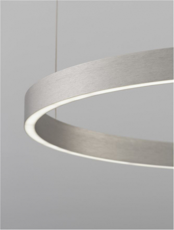 9345666 Lustra Nova Luce ELOWEN LED 77W 3326lm 3000K Aluminium & Acrylic Brushed Silver Dimabil Triac IP20 [1]