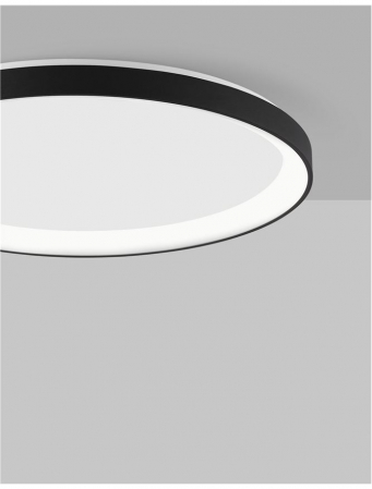 9345683 Plafoniera Nova Luce PERTINO LED 40W 2554lm 2700K Aluminium & Acrylic Sandy Black Dimabil Triac IP20 [1]